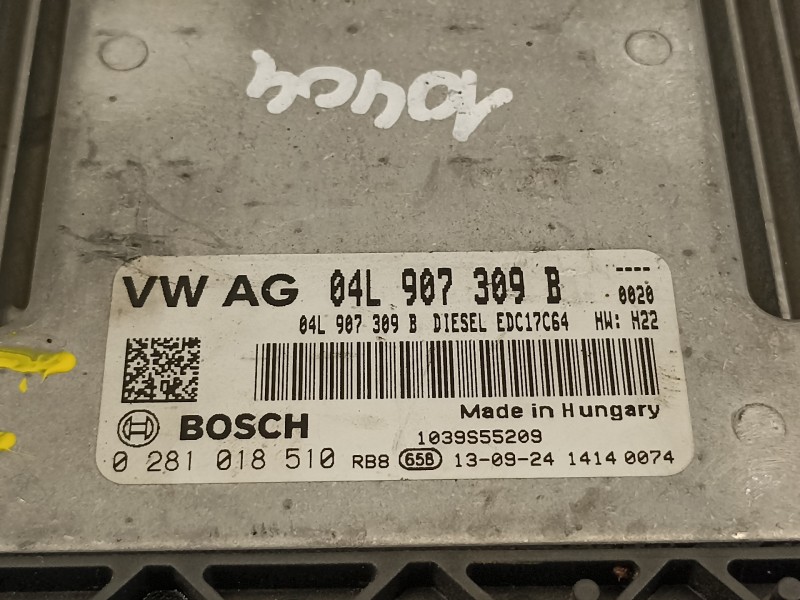 Recambio de centralita motor uce para volkswagen golf vii lim. advance bluemotion referencia OEM IAM 04L907309B 0281018510 