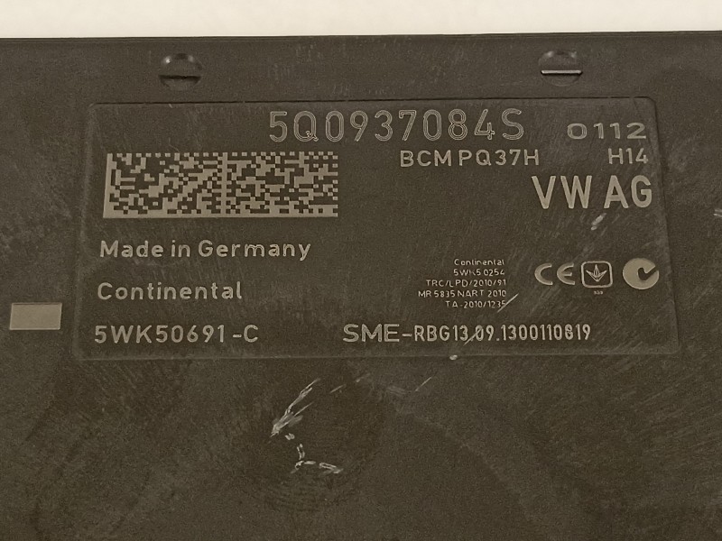 Recambio de modulo electronico para volkswagen golf vii lim. advance bluemotion referencia OEM IAM 5Q0937084S BCMPQ37H 5WK50691C
