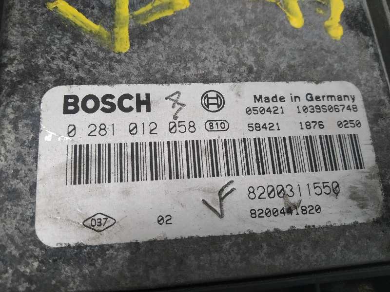Recambio de centralita motor uce para renault laguna ii grandtour (kg0) dynamique luxe referencia OEM IAM 8200311550 0281012058 