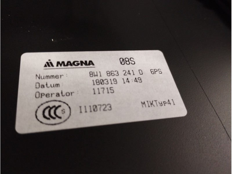 Recambio de consola central para audi a5 coupe (f53) s line edition referencia OEM IAM 8W1863241D  