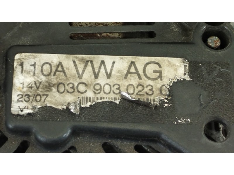 Recambio de alternador para volkswagen golf v berlina (1k1) gt sport referencia OEM IAM 03C903023C  
