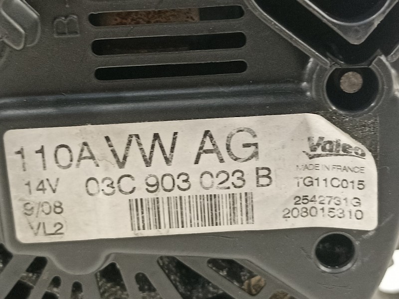Recambio de alternador para volkswagen golf plus (5m1) edition referencia OEM IAM 03C903023B  