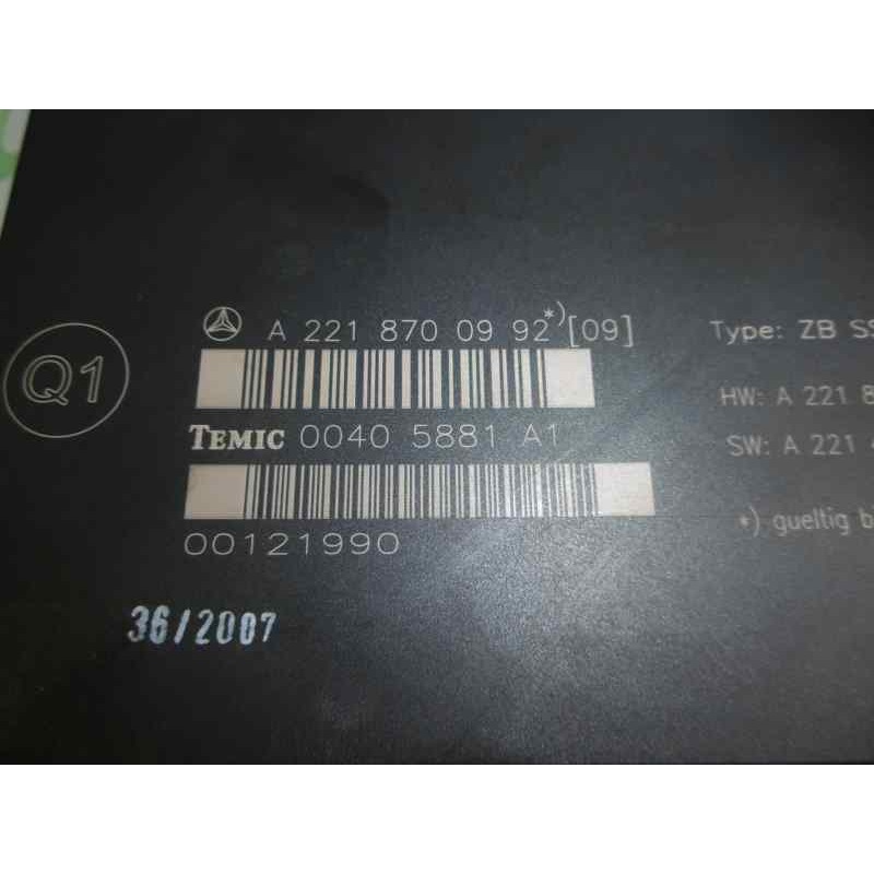 Recambio de modulo electronico para mercedes-benz clase s (w221) berlina 500 l (221.171) referencia OEM IAM A2218700992 A2214422