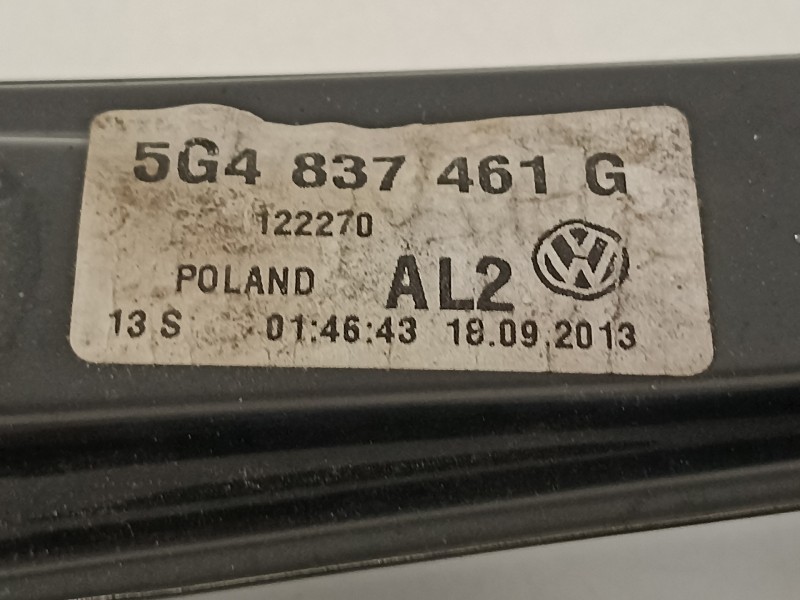 Recambio de elevalunas delantero izquierdo para volkswagen golf vii lim. advance bluemotion referencia OEM IAM 5G4837461G 5Q0959