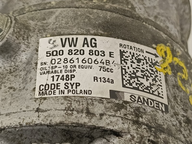 Recambio de compresor aire acondicionado para seat toledo (kg3) reference referencia OEM IAM 5Q0820803E  