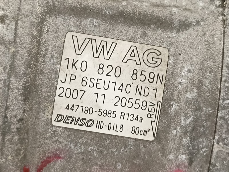 Recambio de compresor aire acondicionado para volkswagen golf plus (5m1) edition referencia OEM IAM 1K0820859N  