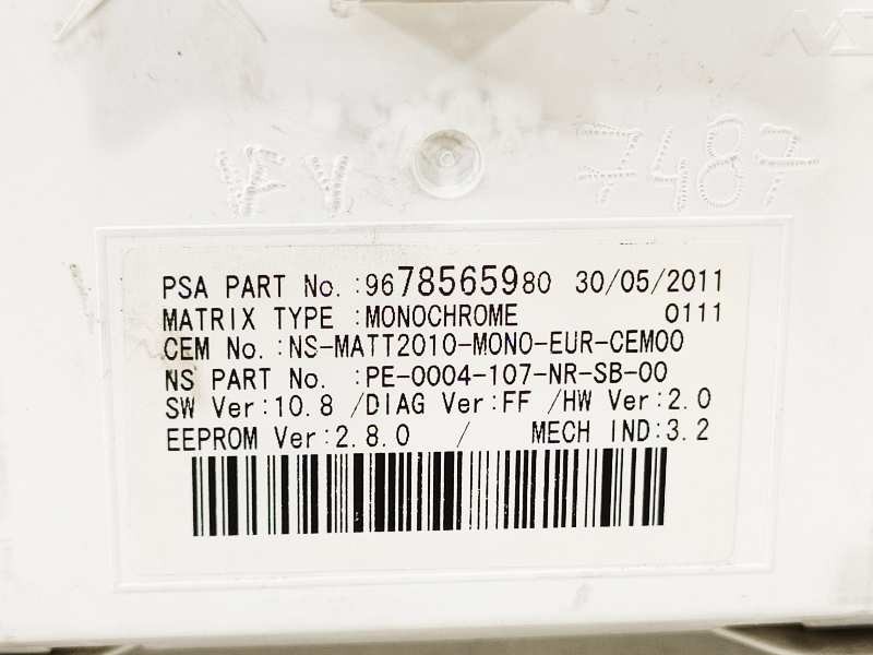 Recambio de cuadro instrumentos para peugeot 508 2.0 16v hdi fap referencia OEM IAM 9678565980  