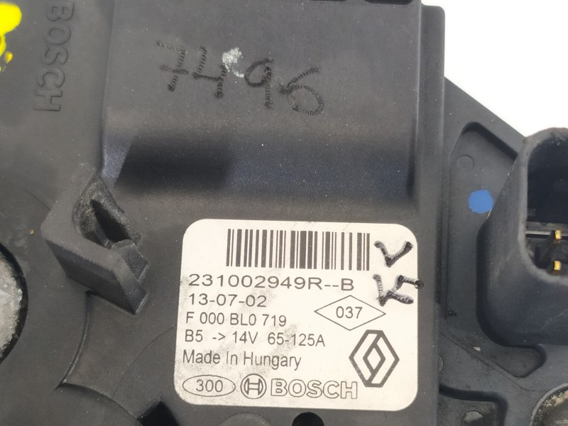 Recambio de alternador para dacia lodgy 1.5 dci diesel fap cat referencia OEM IAM 231002949R F000BL0719 