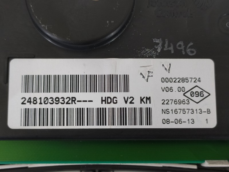 Recambio de cuadro instrumentos para dacia lodgy 1.5 dci diesel fap cat referencia OEM IAM 248103932R  