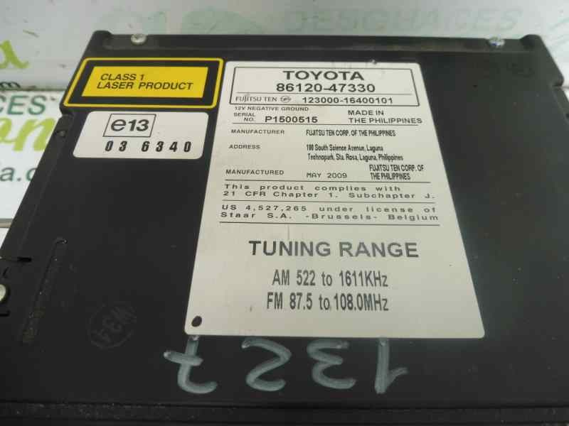 Recambio de sistema audio / radio cd para toyota prius (nhw30) advance referencia OEM IAM 8612047330 123000-16400101 