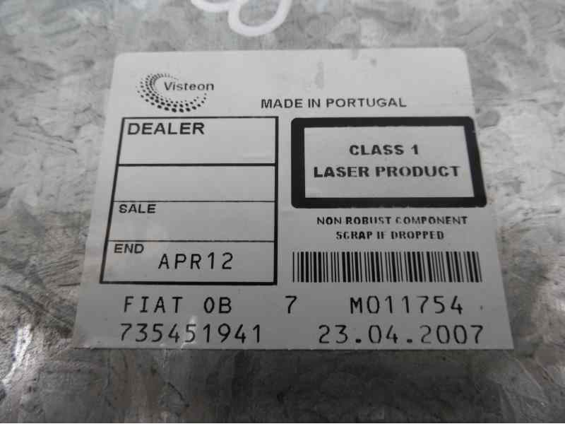 Recambio de sistema audio / radio cd para fiat bravo (198) 1.9 dynamic multijet referencia OEM IAM 735451941  