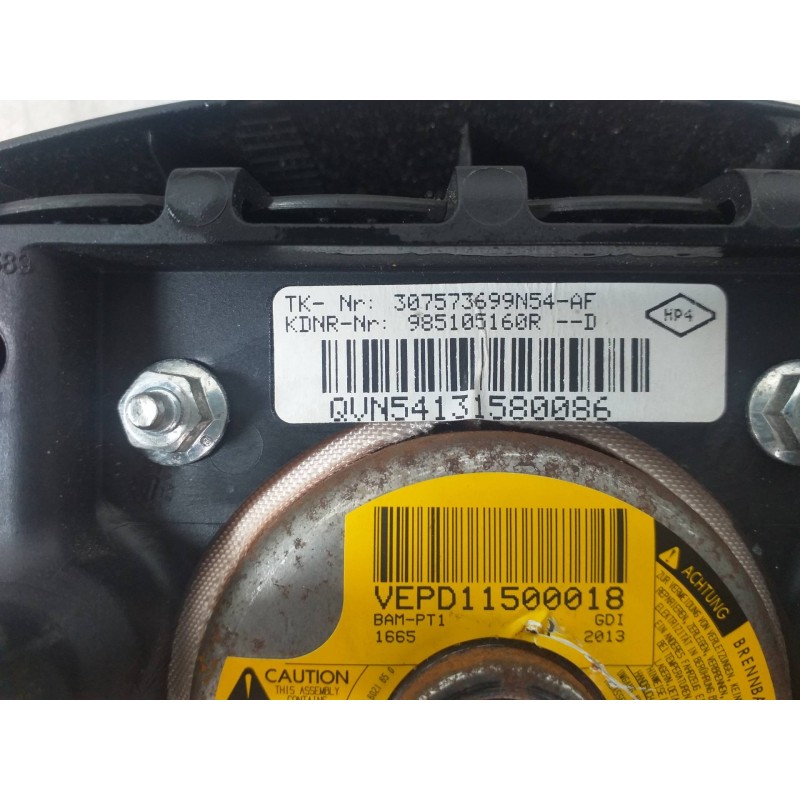 Recambio de kit airbag para dacia lodgy 1.5 dci diesel fap cat referencia OEM IAM 985103219R 985105160R 985255139R
