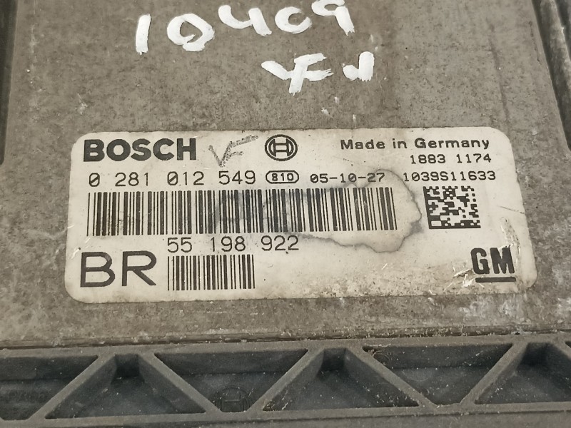 Recambio de centralita motor uce para opel zafira b cosmo referencia OEM IAM 55198922 0281012549 