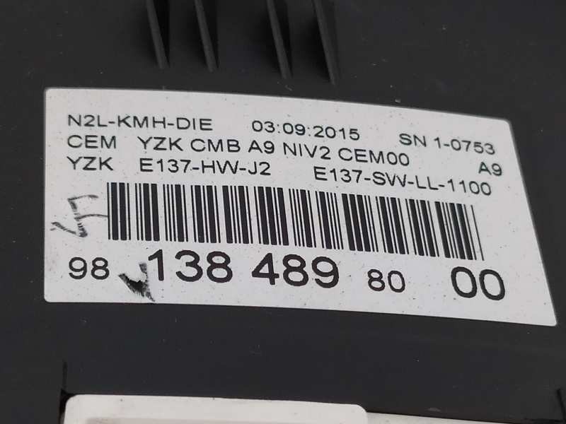 Recambio de cuadro instrumentos para peugeot 208 active referencia OEM IAM 9813848980  