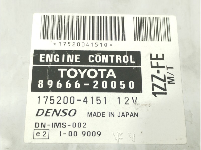 Recambio de centralita motor uce para toyota celica (t23) 1.8 referencia OEM IAM 8966620050 1752004151 