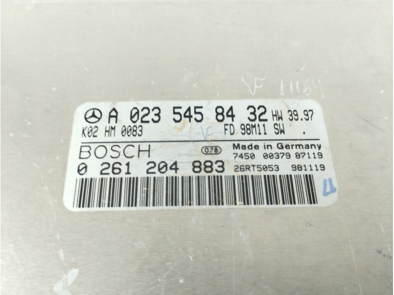 Recambio de centralita motor uce para mercedes-benz clase slk (w170) roadster 200 (170.435) referencia OEM IAM A0235458432 02612