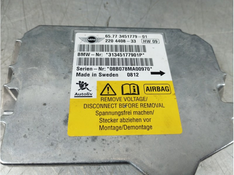 Recambio de kit airbag para mini mini (r56) one referencia OEM IAM 51452752761 31345177901P 275766301