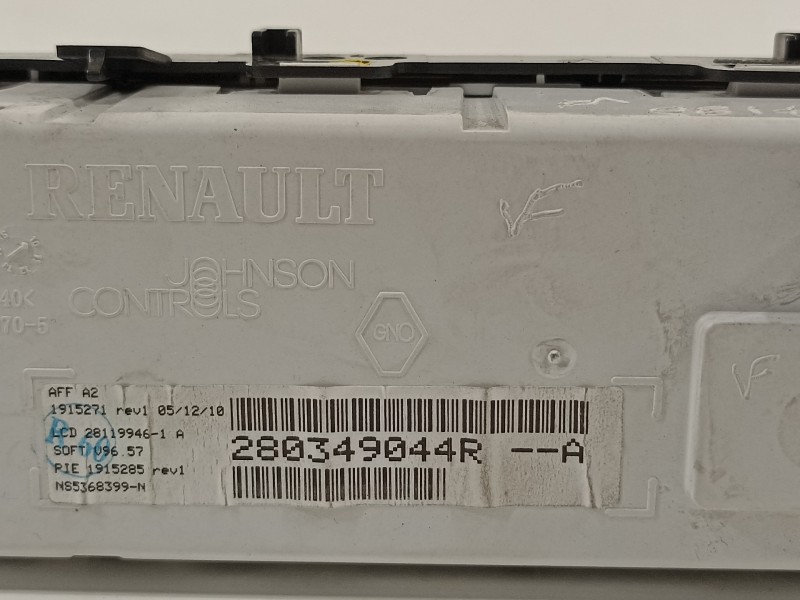 Recambio de pantalla multifuncion para renault megane iii berlina 5 p emotion referencia OEM IAM 280349044R  