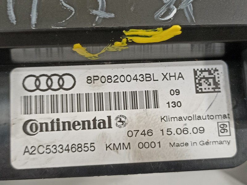 Recambio de mando climatizador para audi a3 (8p) 1.9 tdi limited edition referencia OEM IAM 8P0820043BL  