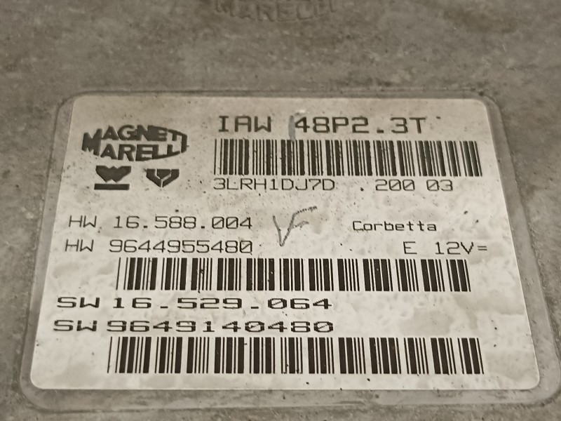 Recambio de centralita motor uce para peugeot 206 berlina gti referencia OEM IAM 9649140480  