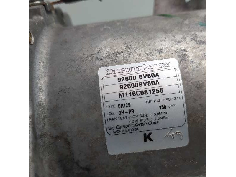 Recambio de compresor aire acondicionado para nissan juke (f15) acenta referencia OEM IAM 92600BV80A M116C081256 