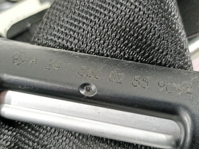 Recambio de cinturon seguridad delantero derecho para mercedes-benz clase b (w247) 247 referencia OEM IAM A2478600285  