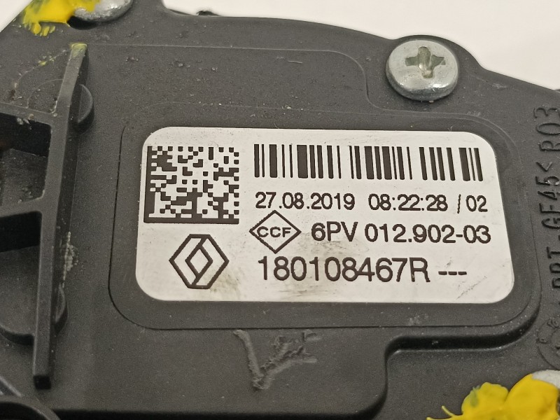 Recambio de potenciometro pedal para renault clio v rja/be2/mt5ta08a5000 referencia OEM IAM 180108467R 6PV01290203 
