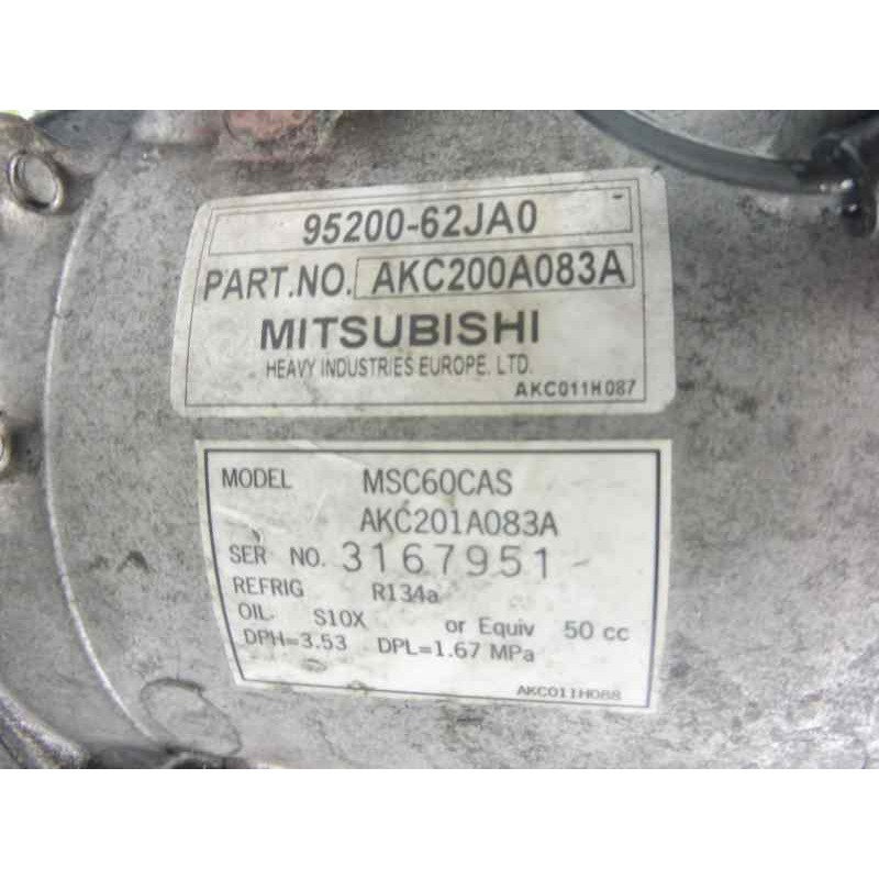 Recambio de compresor aire acondicionado para suzuki swift berlina (mz) gl (5-ptas.) referencia OEM IAM 9520062JA0 AKC201A083A 