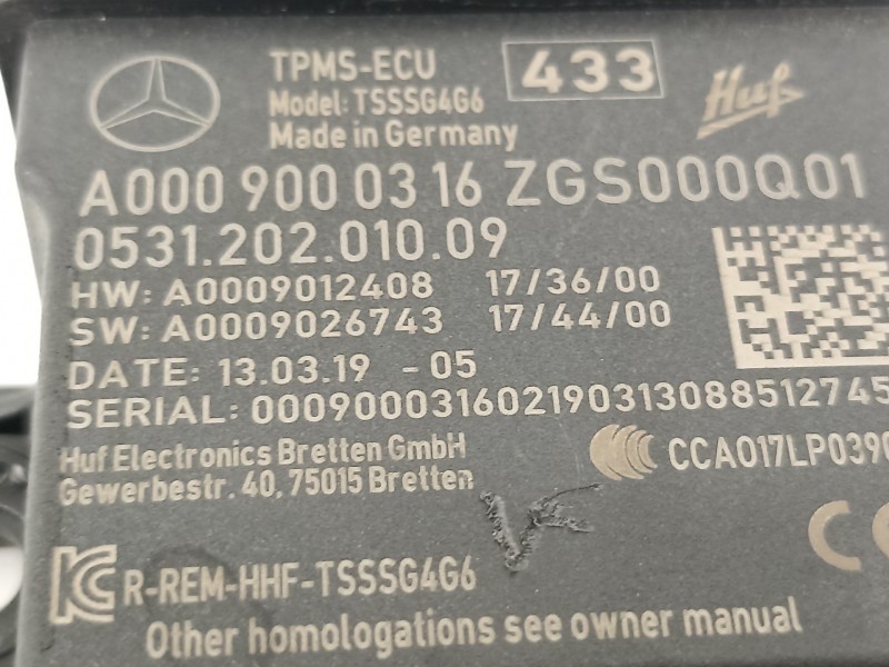 Recambio de modulo electronico para mercedes-benz clase b (w247) 247 referencia OEM IAM A0009000316  