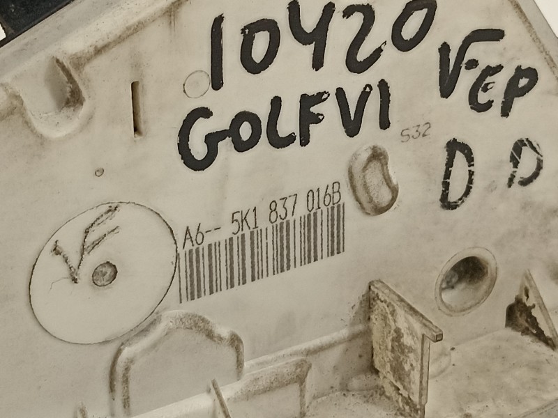 Recambio de cerradura puerta delantera derecha para volkswagen golf vi (5k1) advance referencia OEM IAM 5K1837016B  