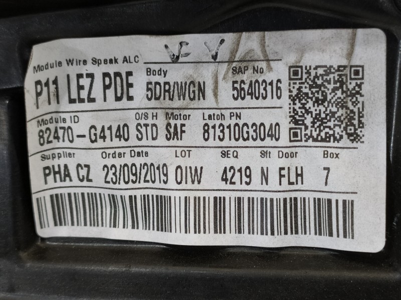 Recambio de elevalunas delantero izquierdo para hyundai i30 (pd) go! referencia OEM IAM 82450G4010 82470G4150 81310G3040