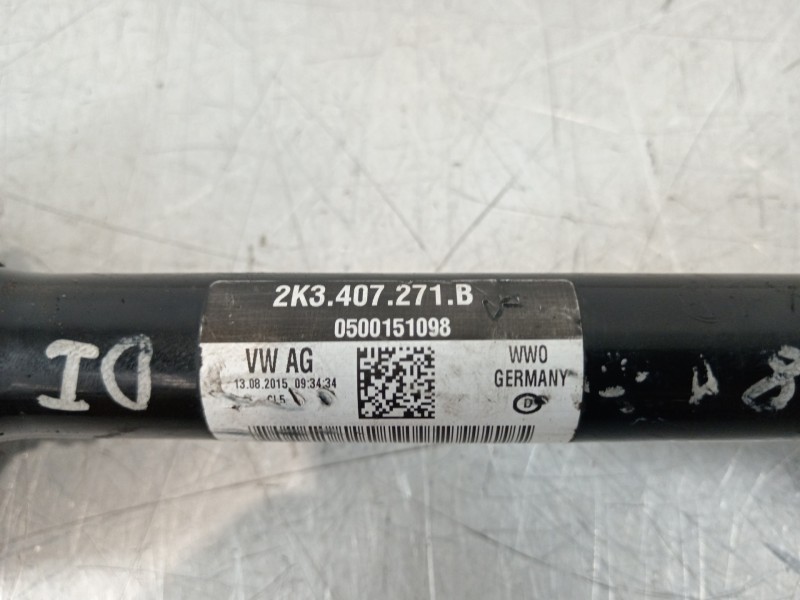 Recambio de transmision delantera izquierda para volkswagen caddy furgón/kombi furgón bluemotion referencia OEM IAM 2K3407271B  