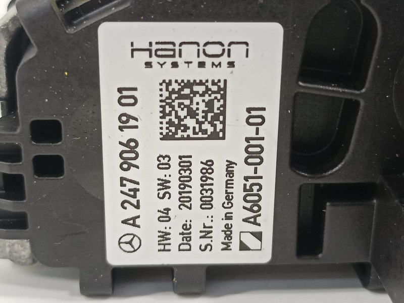 Recambio de resistencia calefaccion para mercedes-benz clase b (w247) 247 referencia OEM IAM A2479061901  