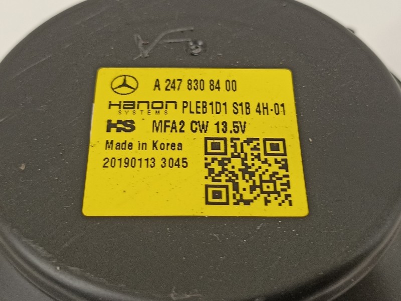 Recambio de ventilador calefaccion para mercedes-benz clase b (w247) 247 referencia OEM IAM A2478308400  