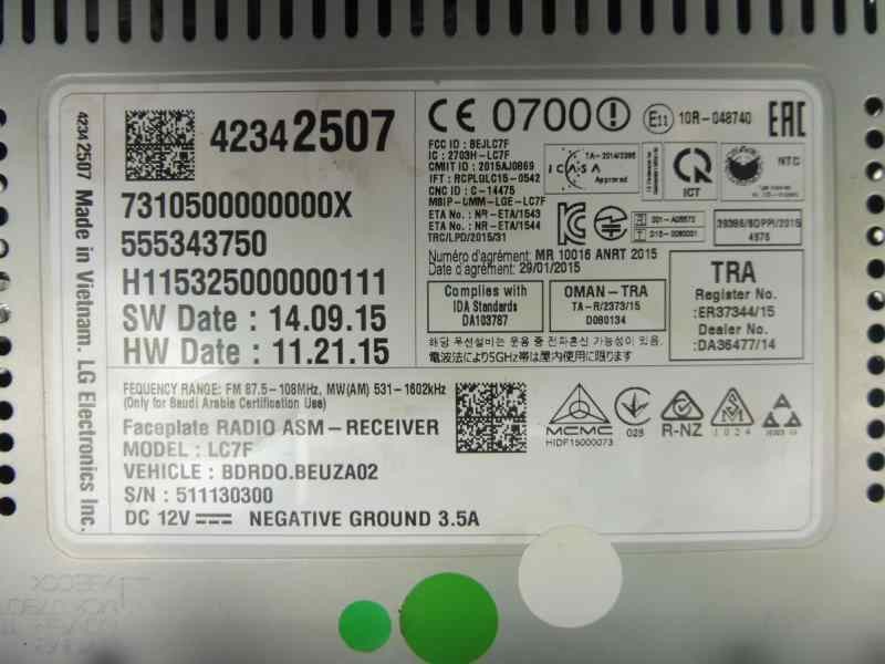 Recambio de sistema audio / radio cd para opel corsa e selective referencia OEM IAM 42342507 555343750 42342507