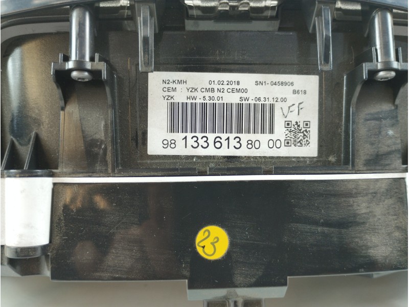 Recambio de cuadro instrumentos para citroën c3 1.6 blue-hdi fap referencia OEM IAM 9813361380  