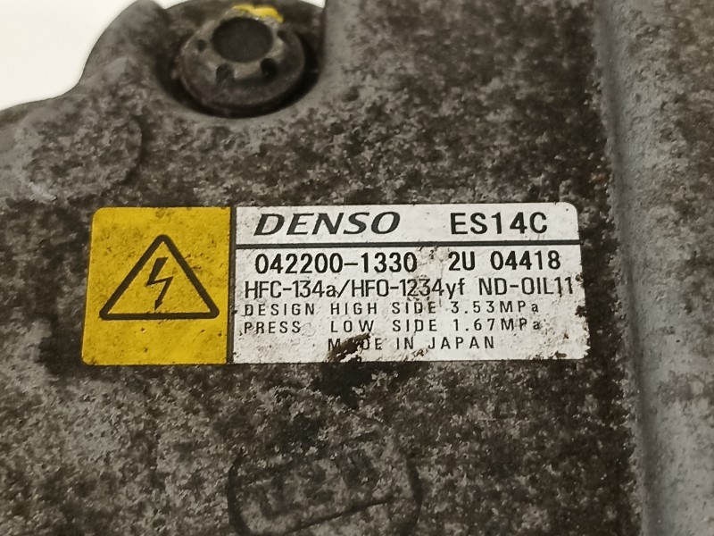 Recambio de compresor aire acondicionado para toyota auris hybrid active referencia OEM IAM 422001330  