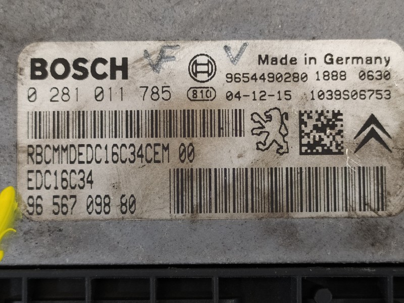 Recambio de centralita motor uce para citroën c3 hdi 70 furio referencia OEM IAM 9656709880 0281011785 