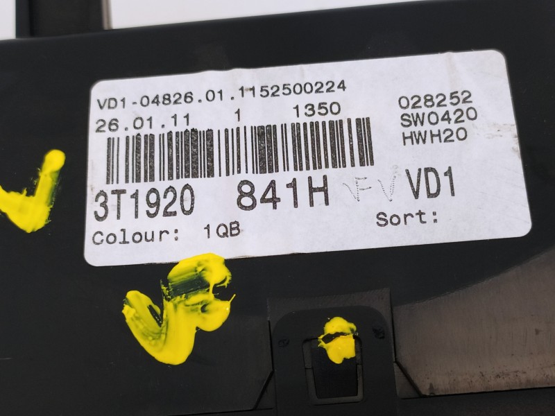 Recambio de cuadro instrumentos para skoda superb combi (3t5) exclusive 4x4 referencia OEM IAM 3T1920841H  