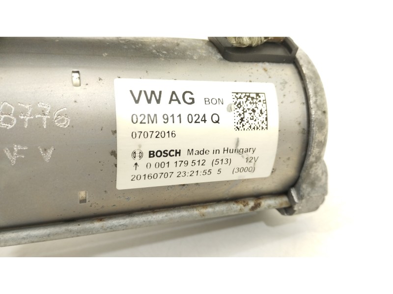 Recambio de motor arranque para audi a1 (8xk) adrenalin referencia OEM IAM 02M911024Q 0001179512 