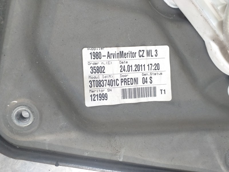 Recambio de elevalunas delantero izquierdo para skoda superb combi (3t5) exclusive 4x4 referencia OEM IAM 3T0837401C 8K0959801A 