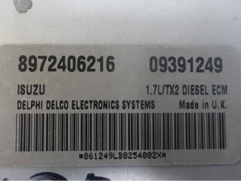 Recambio de centralita motor uce para opel corsa c club referencia OEM IAM 09391249 8972406216 