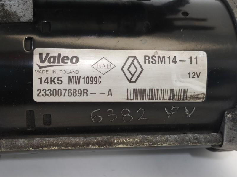 Recambio de motor arranque para dacia logan mcv ii laureate referencia OEM IAM 233007689R RSM14 