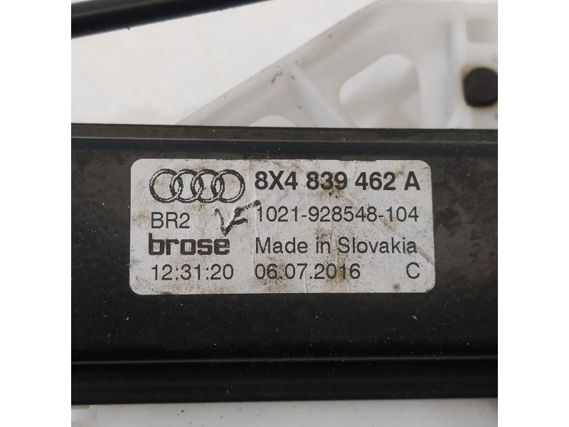 Recambio de elevalunas trasero derecho para audi a1 (8xk) adrenalin referencia OEM IAM 8X4839462A  