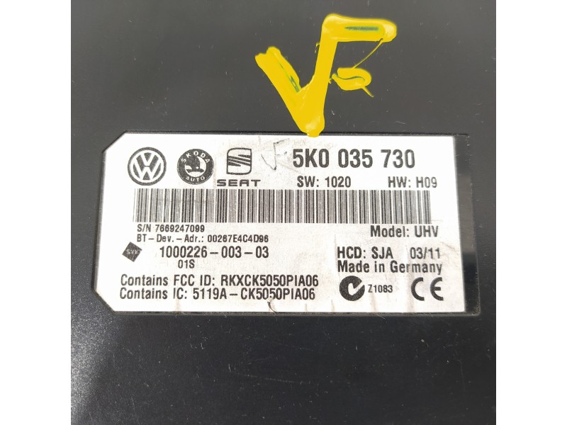 Recambio de modulo electronico para skoda superb combi (3t5) exclusive 4x4 referencia OEM IAM 5K0035730  