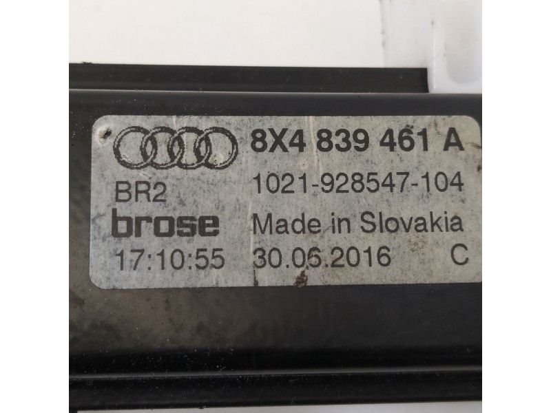 Recambio de elevalunas trasero izquierdo para audi a1 (8xk) adrenalin referencia OEM IAM 8X4839461A 8K0959812A 