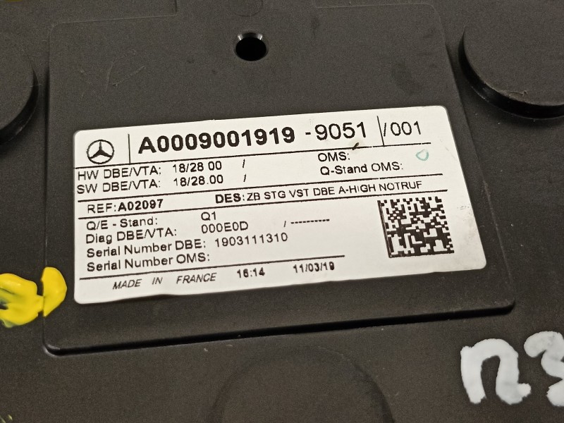 Recambio de luz interior para mercedes-benz clase b (w247) 247 referencia OEM IAM A0009001919  