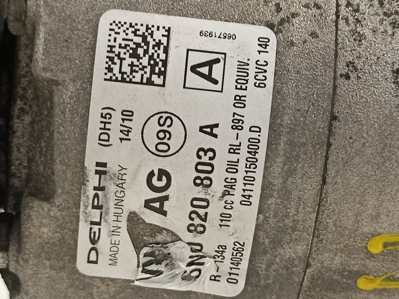 Recambio de compresor aire acondicionado para seat leon (1p1) reference referencia OEM IAM 1K0820803A  