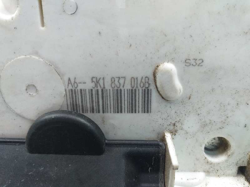 Recambio de cerradura puerta delantera derecha para volkswagen golf vi (5k1) sport referencia OEM IAM 5K1837016B  