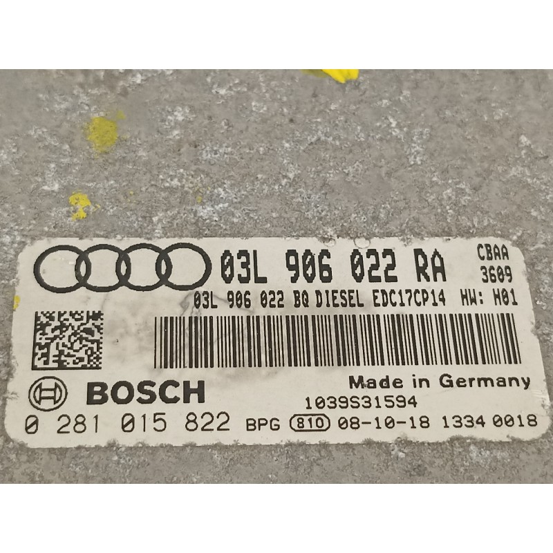 Recambio de centralita motor uce para audi a3 (8p) 2.0 tdi limited edition (103kw) referencia OEM IAM 03L906022RA  